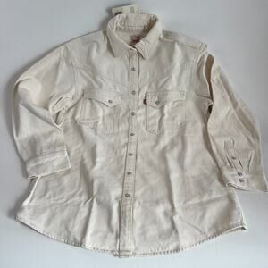 Levi's Premium Women Dorsey Western Oversized Fit Snap Button Shirt  Size XL